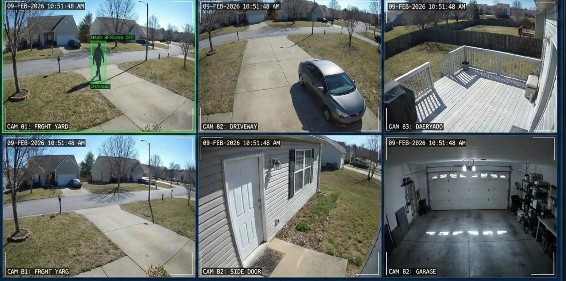 Vista NVR con cámaras